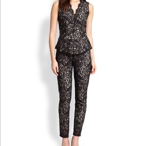 EUC marchesa voyage lace jumpsuit